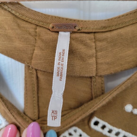 Free People Embroidered Midi Dress size XS - Picture 5 of 6